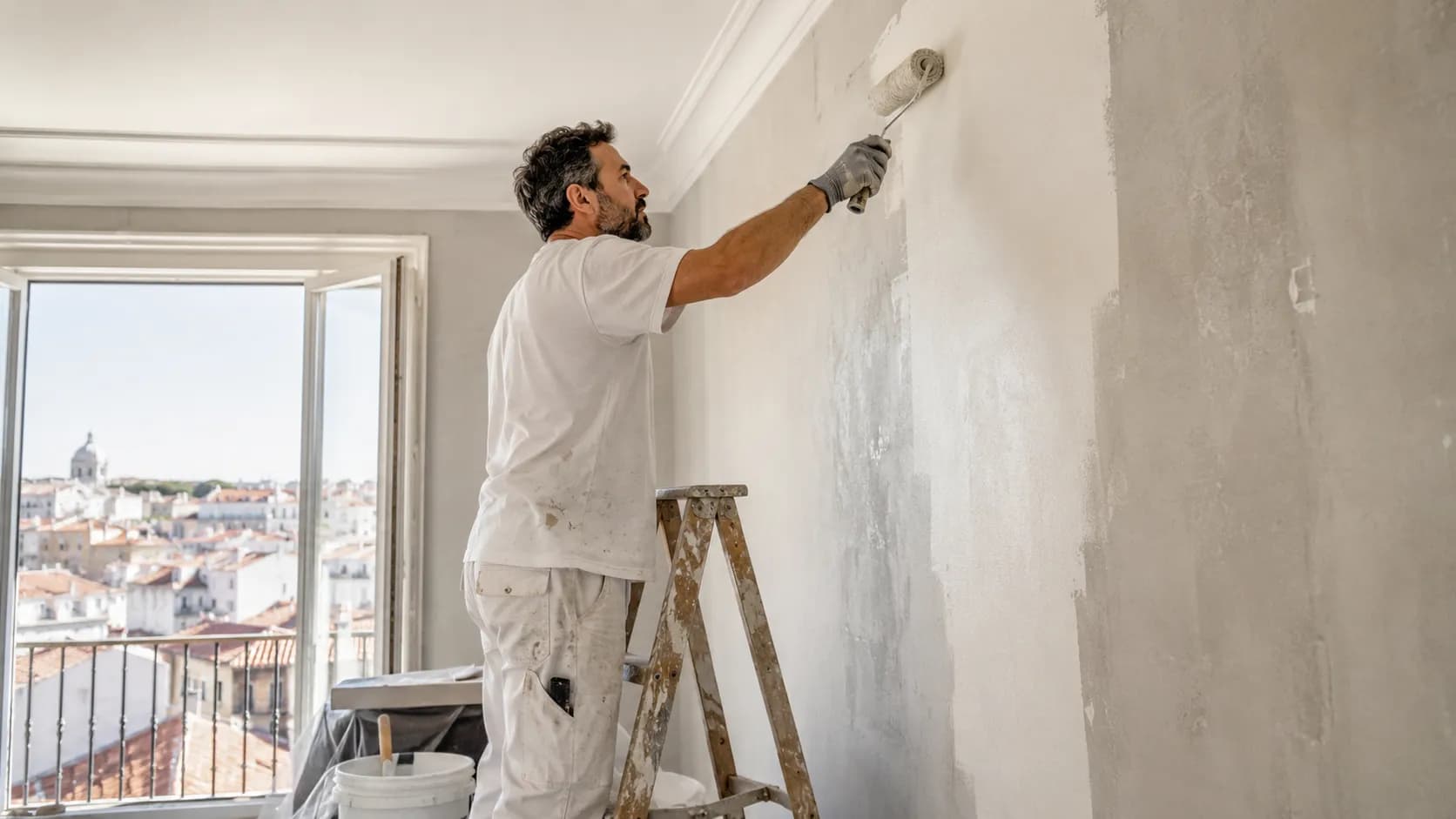 O que faz um pintor da construção?